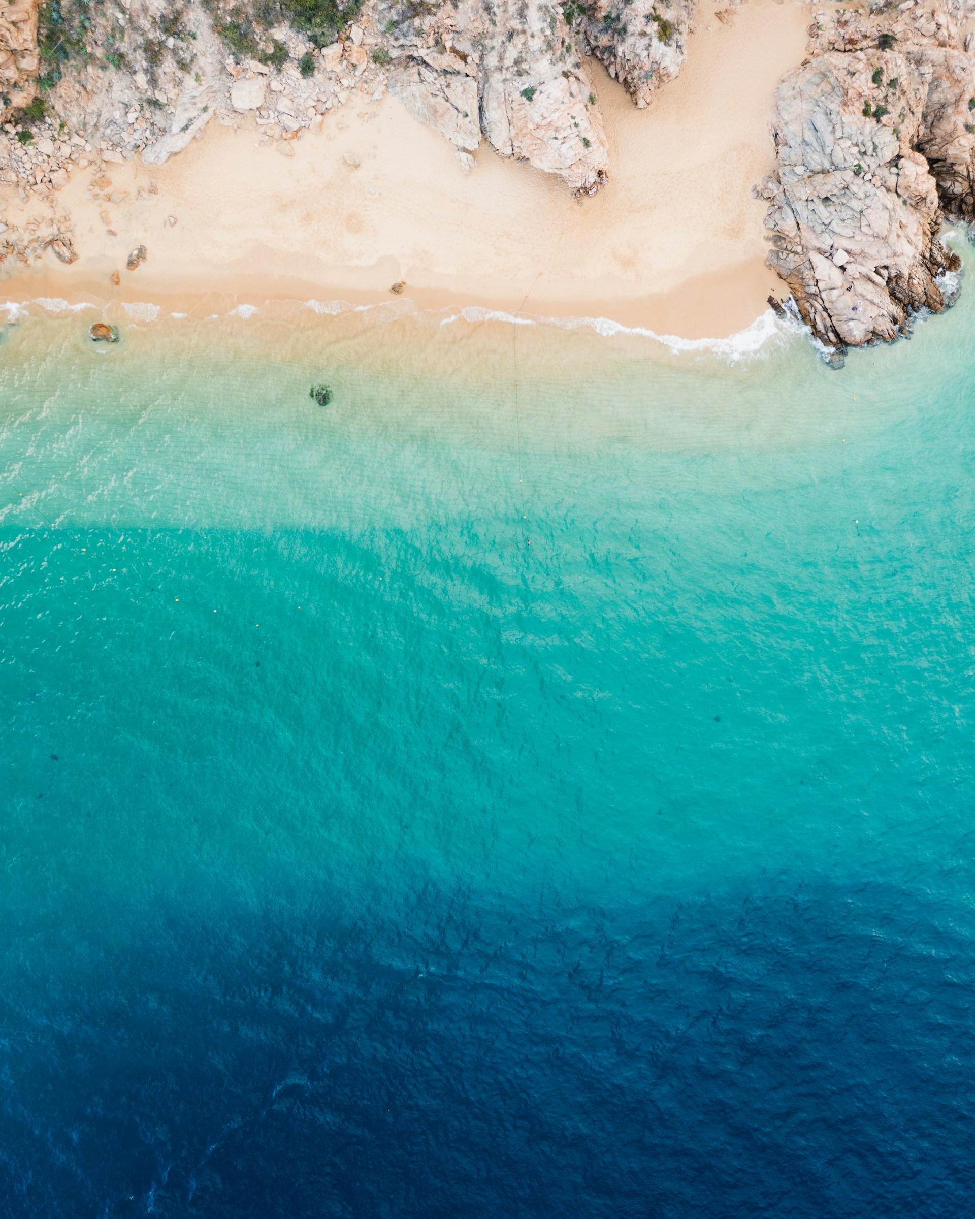 Pristine sand cove at Lover's Beach in Cabo San Lucas