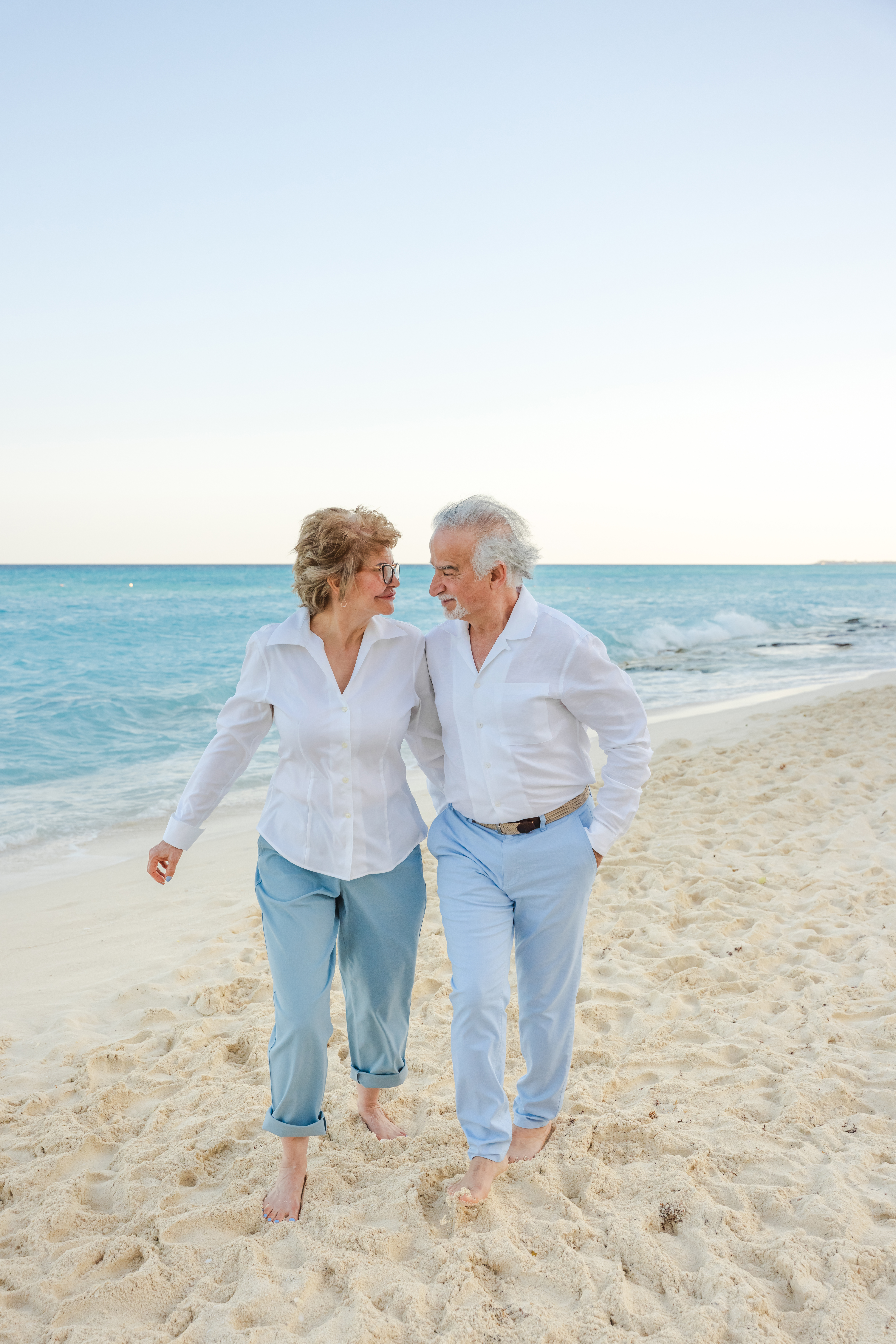 Couple celebrating anniversary at luxury resort