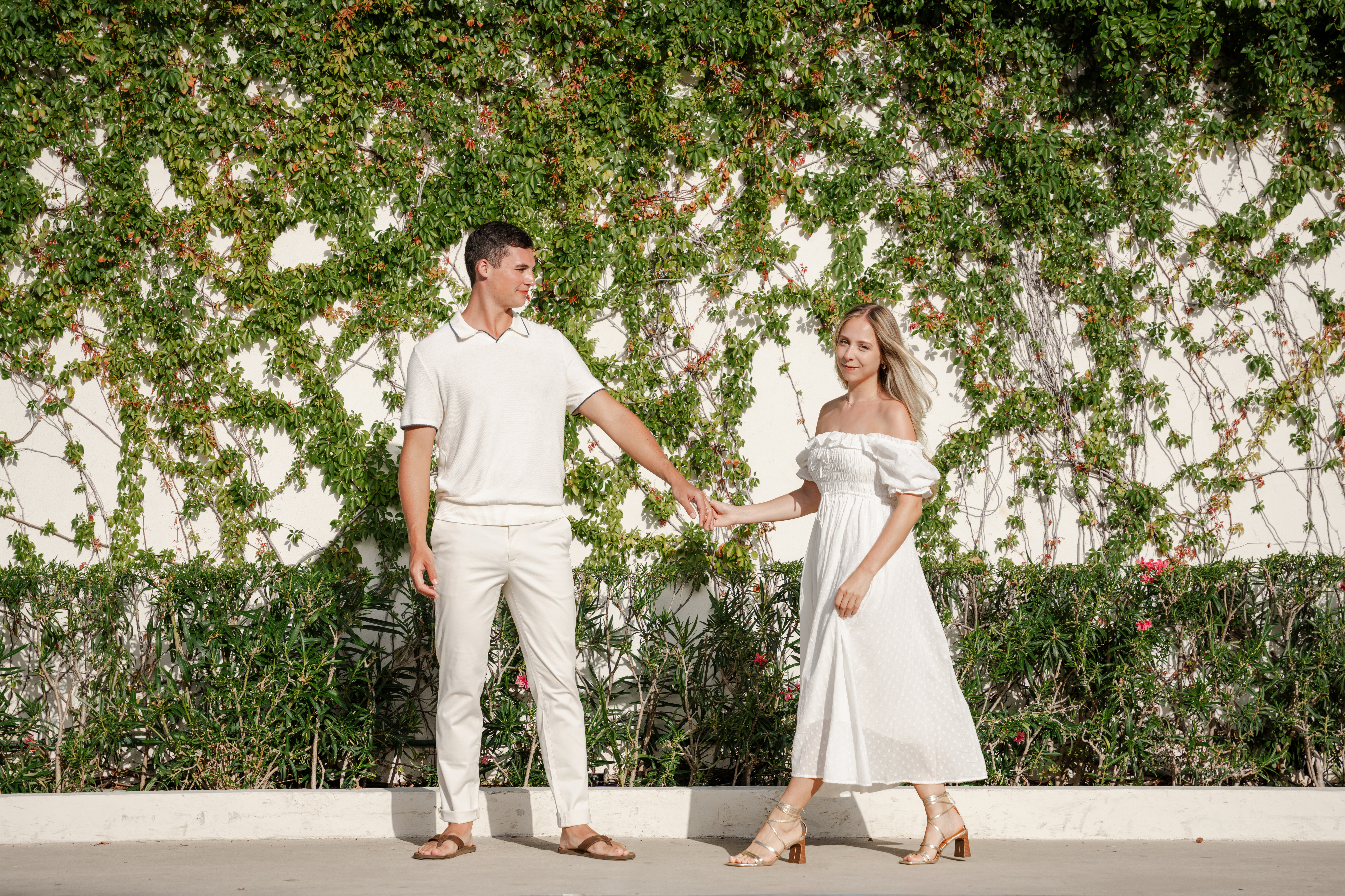 Couple in resort garden Los Cabos